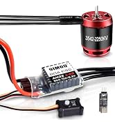 9imod AM32 80A Brushless ESC & 3542-2250KV Outrunner Motor Combo for 1/8 1/10 SCX10 TRX-4 Crawler...