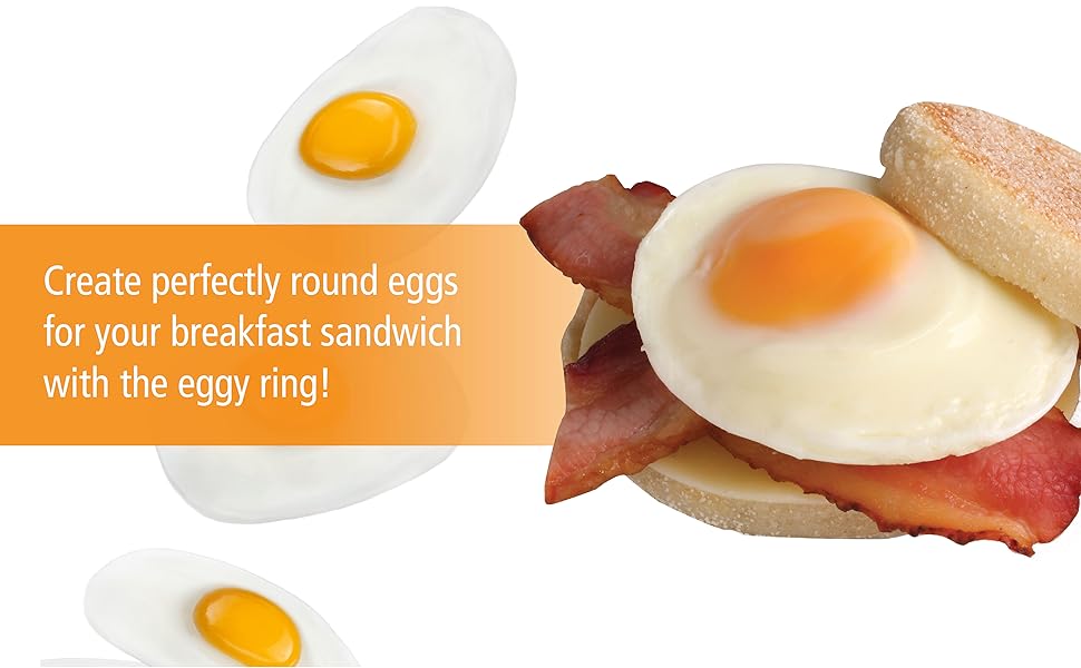 Create perfectly round eggs for your breakfast sandwiches