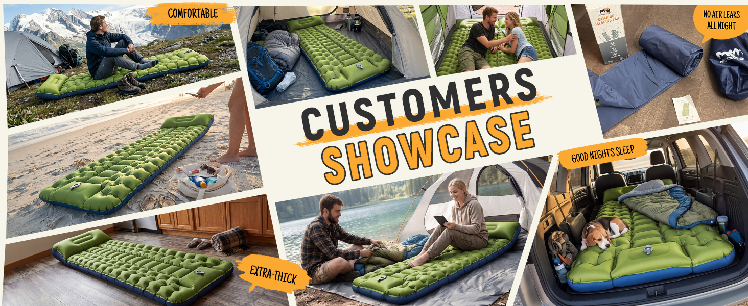 Multi-purpose camping sleeping pad, outdoor sleep foundation, guest bed support, versatile setup