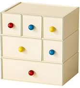 OSteed Desktop Drawers, Desk Organizer with 6 Drawers & Dopamine Handles, Stackable Plastic Stora...