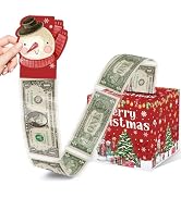 Christmas Party Gifts, Christmas Money Box for Cash Pull, Christmas Money Pull Box with Snowman C...