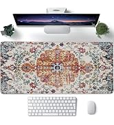 Large Gaming Mouse Pad for Desk,Boho Carpet Style Desk Mat for Desktop,Boho Rug Desk Pad,Extended...