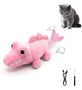 ZeLing HTL Interactive Cat Toys for Indoor Cats – Auto Moving Alligator with 360° Random Movement...