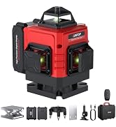 XUNTOP 16 Line 4 X 360° Laser Level (Class 2 Laser, <1mW Power Output) 30M/98Ft Self-Leveling & R...