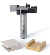 REKCKRUL CNC Spoilboard Surfacing Router Bit 1/2 Inch Shank, 2" Cutting Diameter 4-Wings, Slab Fl...