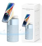 COLSUR Bluetooth Speaker, Magnetic Wireless Charger, Bluetooth Speakers with Night Light, 2 in 1 ...