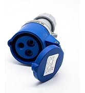 Industrial Socket Connector,3 Pin Connector 16A 220V-250V 50/60Hz 3P 6h 2P+E Waterproof IP44 CEE/...