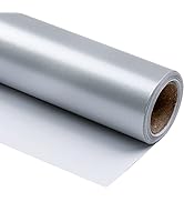 WRAPAHOLIC Wrapping Paper Roll - Mini Roll - 17 Inch X 33 Feet - Silver Pearlized Paper for Birth...