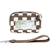 Veki The Small Wallet, Mini Keychain Wristlet Zip Cases for Women, Coin Pouch Purse with Clear ID...