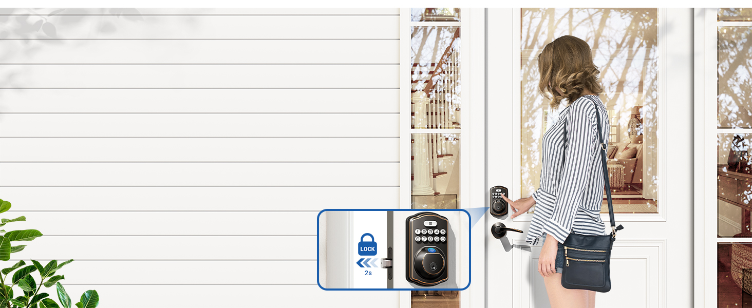 one-touch locking-Long press any key for 2 seconds