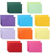 Silunkia 10 Assorted Colors Blank Greeting Cards and Envelopes 5 x 7 Heavyweight Folded Cardstock...
