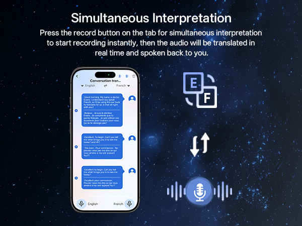 Premium Dual Images with Text_ai translation earbuds real time_M.