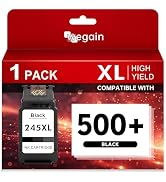 wegain PG-245XL Black Ink Cartridge Compatible for Canon 245 246 XL PG245 CL246 245XL Ink Work wi...