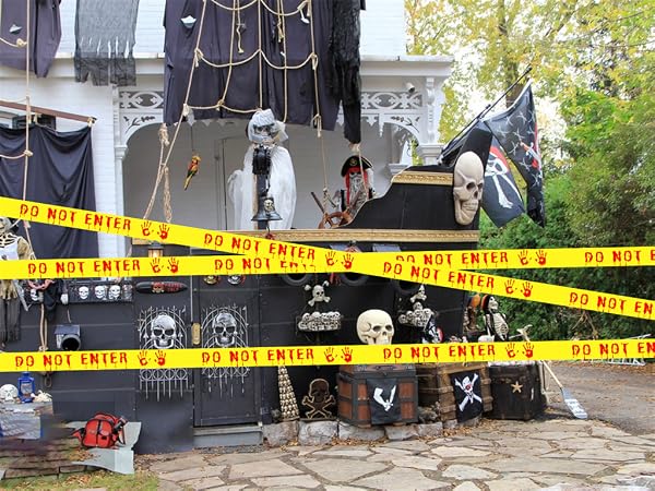 Scary Hazard Warning Tape for Halloween