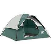 CAMPROS CP 3 Person Tent - Dome Tents for Camping, Waterproof Windproof Backpacking Tent, Easy Se...