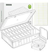 Bead Organizer Box, 30pcs Small Clear Plastic Storage Containers, Craft Storage Box Features Hing...