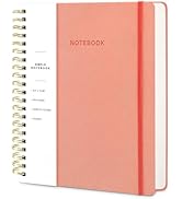 Oneirom Spiral Notebook - 8.5 x 10.98 Inch Large Hard Cover Notebook with Elastic Band & Pocket, ...