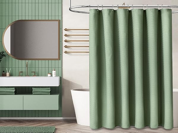 sage green shower curtain