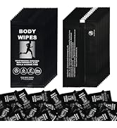 Body Wipes for Women and Men Individually Wrapped Face and Body Wipes, Bath Wipes for Adults No R...