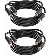 Menewstart 2 Pack RCA Cable, 10FT, 2 RCA Male to 2 RCA Male Stereo Audio Cable for Home Theater, ...
