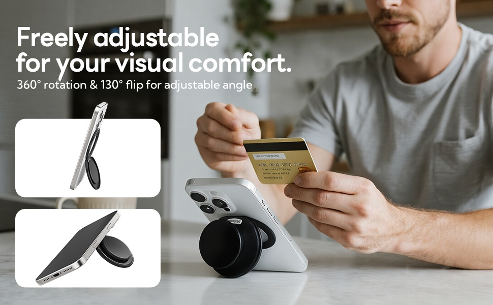 magnetic phone grip stand holder