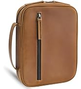 Jack&Chris Full Grain Leather Bible Covers, Church Bag Bible Protective Book Holder, Large Bible ...