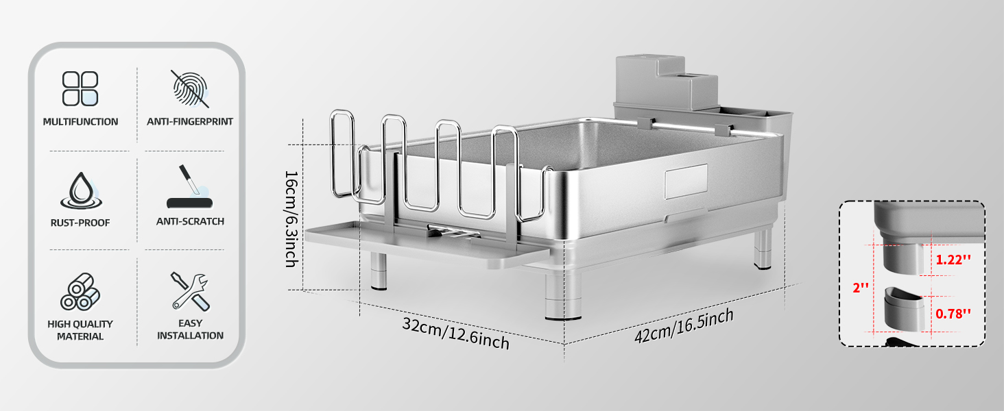 dish drying rack stainless steel