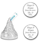 Tsunerrorami 540 Pcs Wedding Party Favor Stickers - Hugs & Kisses from New Mr & Mrs Chocolate Dro...