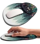 Basibutok Palm-Rest and Wrist-Hugging Mouse Pad Wrist Rest, Ergonomic Wrist Support with Curve Fi...