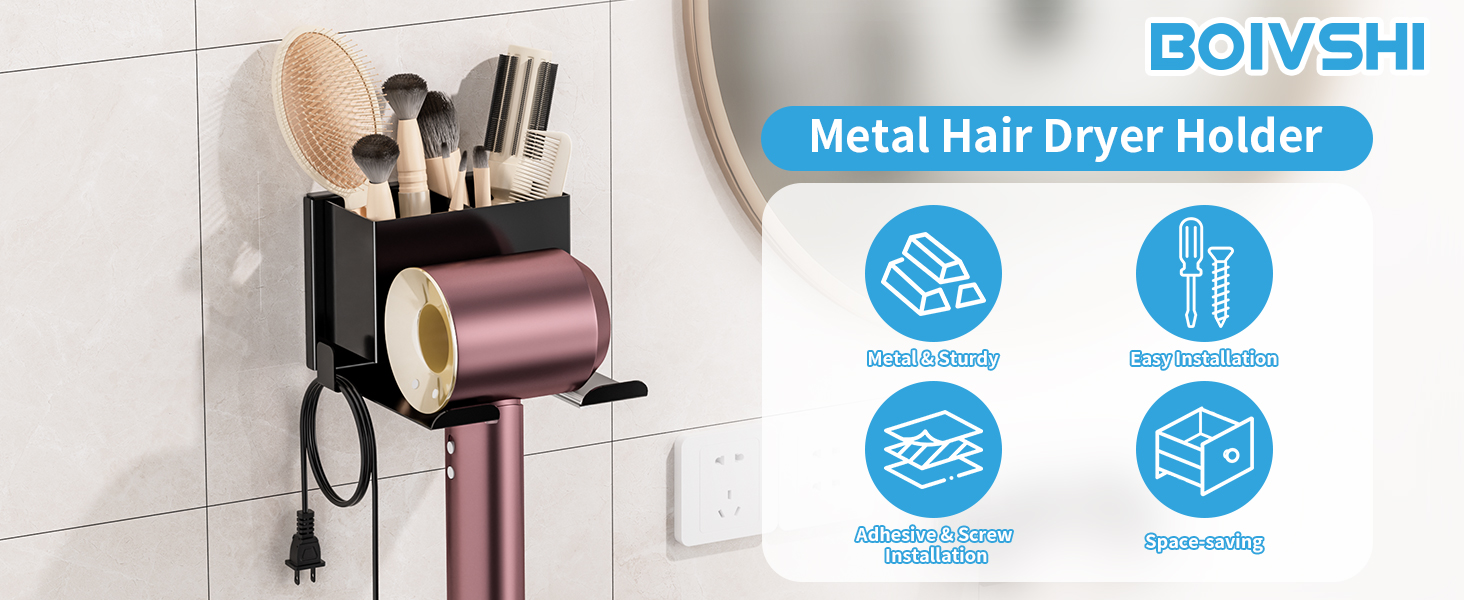 hair dryer mount