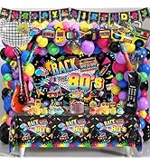 80s Party Decorations 90s Theme Birthday Party Decorations 80s Party Supplies with Back To The 80...