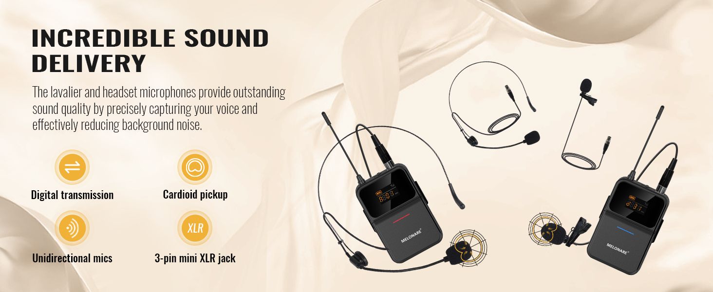 MELONARE 4-Channel Wireless Microphone System