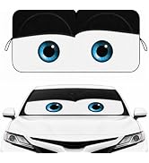 Car Windshield Sun Shade, Universal Fit Midsized Sedan SUV, Classic Black | 63 x 31.5" Windshield...