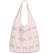 Sightor Crochet Tote Bag, Mesh Beach Bag Knit Summer Hobo Bag Vacation Boho Tote Bag for Women