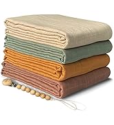 Moonkie Muslin Swaddle Blanket, Essentials Baby Receiving Blanket for Girls and Boys, Infant Wear...