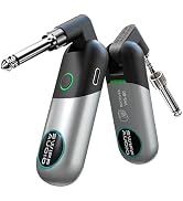 Wireless Guitar System, SWIFF AUDIO Wireless Guitar Transmitter Receiver with 10 Channels, Dual I...