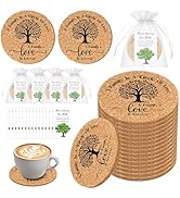 50 Sets Family Reunion Favors Include A Family is a Circle of Love Cork Coaster Family Absorbent ...
