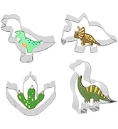 Cookie Cutter ANCKNE Dinosaur Cookie Cutter Set Small Size Stainless Steel Shaped for Kids Dinosa...