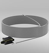 Blütezeit 25ft Power Cable (22AWG 2-Core) for MS650 Swing Gate Opener – Slave Motor Extension wit...