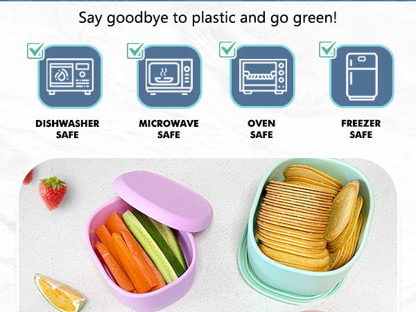 Pink Blue Green Purple Sandwiches Salad Pasta Snack Kids Meal Prep Home Kitchen Christmas Prime Day
