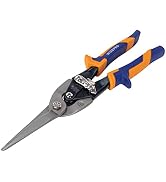 WISEPRO 10”/ 12” Aviation Snips (Straight/Left/Right), Compound Action Metal Cutter, Heavy Duty T...