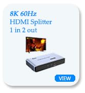 Yinker 8K HDMI Splitter 1 in 2 Out, 8K@60Hz 4K@120Hz HDMI Splitter 1x2 for Duplicate/Mirror Only,...