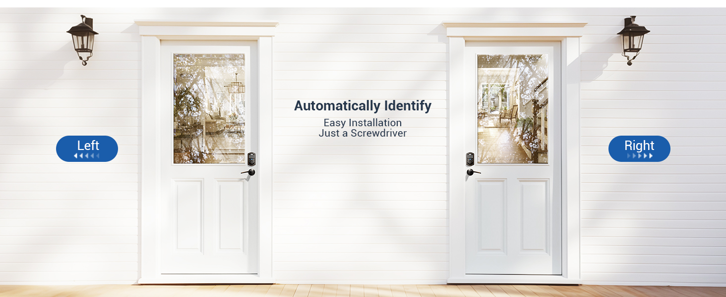 Automatically detects your door handing, works seamlessly on both left- and right-handed doors