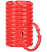 Qulable Shower Curtain Rings-12 Pack- Plastic Shower Curtain Hooks O-Shaped Rings Hook Glide Easi...