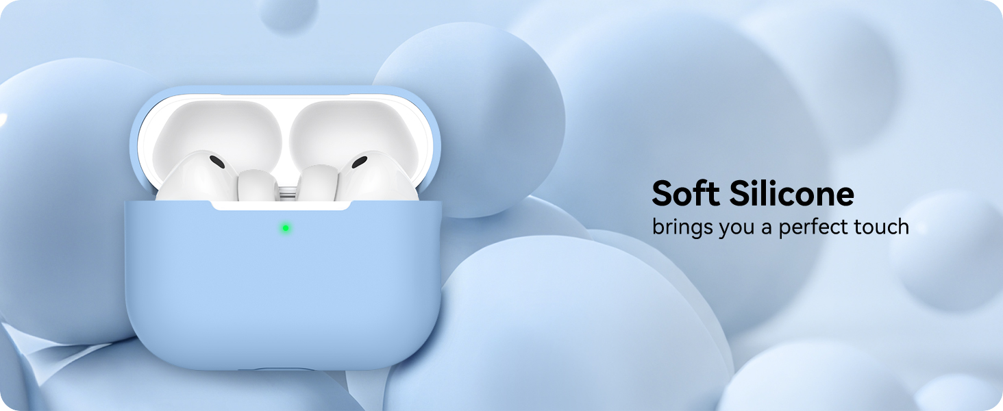 AirPods Pro 3 Case Cover (2025) with Cleaning Kit Soft Silicone AirPods Pro 3rd Generation Case