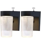 LIT-PaTH Dusk to Dawn Outdoor Wall Lantern, LED Jelly Jar Light, 11W 800 Lumens, 3000K Warm White...