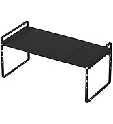 SANNO Expandable Counter Organizer Shelfr, Stackable Pantry Storage Organizer Cupboard Stand Spic...