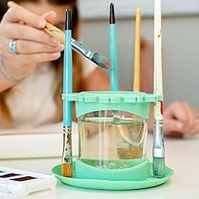 built in brush holders, paint brush cleaner