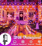 66ft 200 LED Christmas Tree String Lights Outdoor Fairy Lights Plug in, Expandable Green Wire Cle...