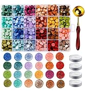 Metallic Assorted Color Wax Seal Beads - 24 Colors Sealing Wax Beads for Making Wax Seals, Decor ...